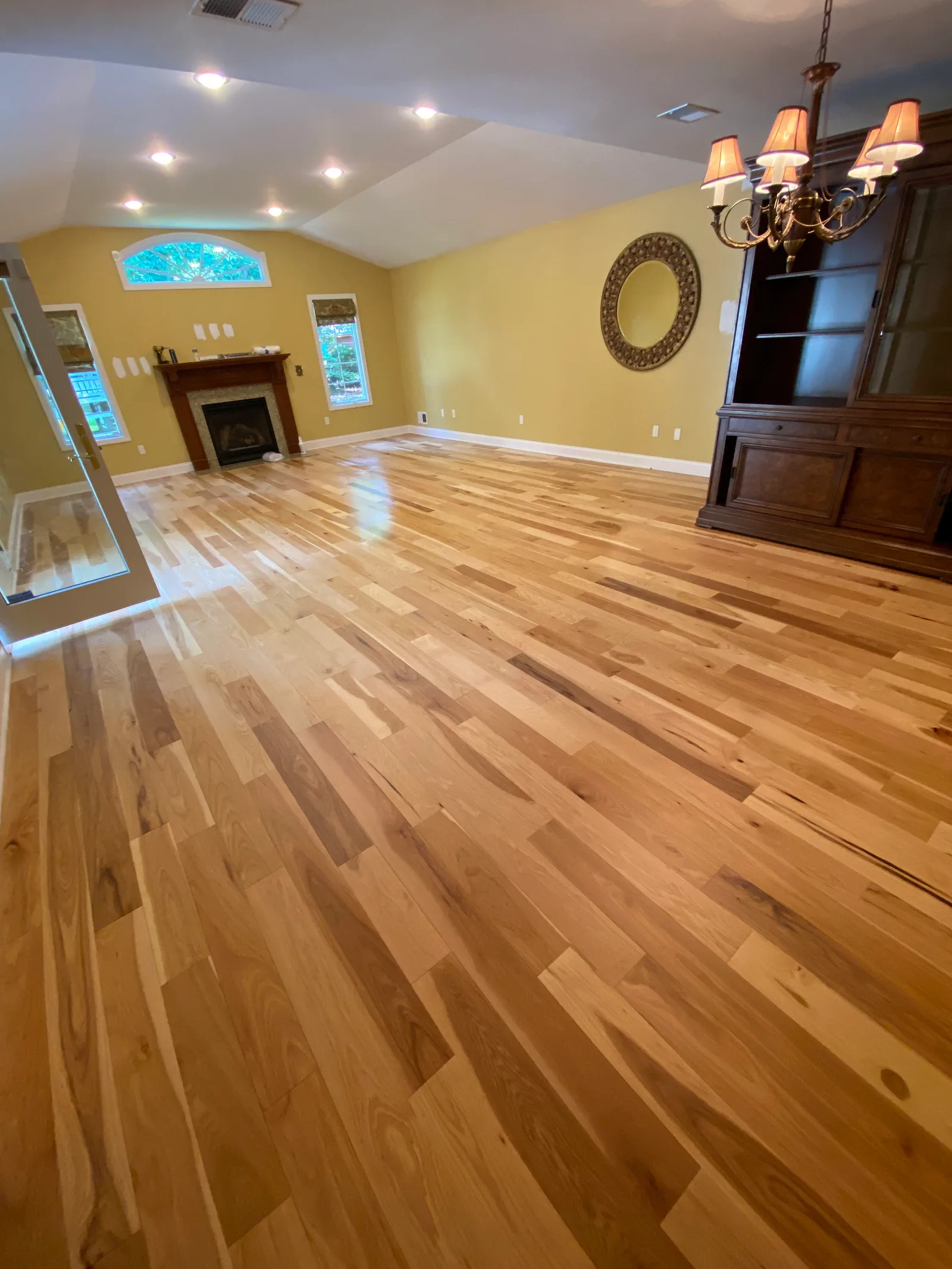 Finished hardwood flooring project